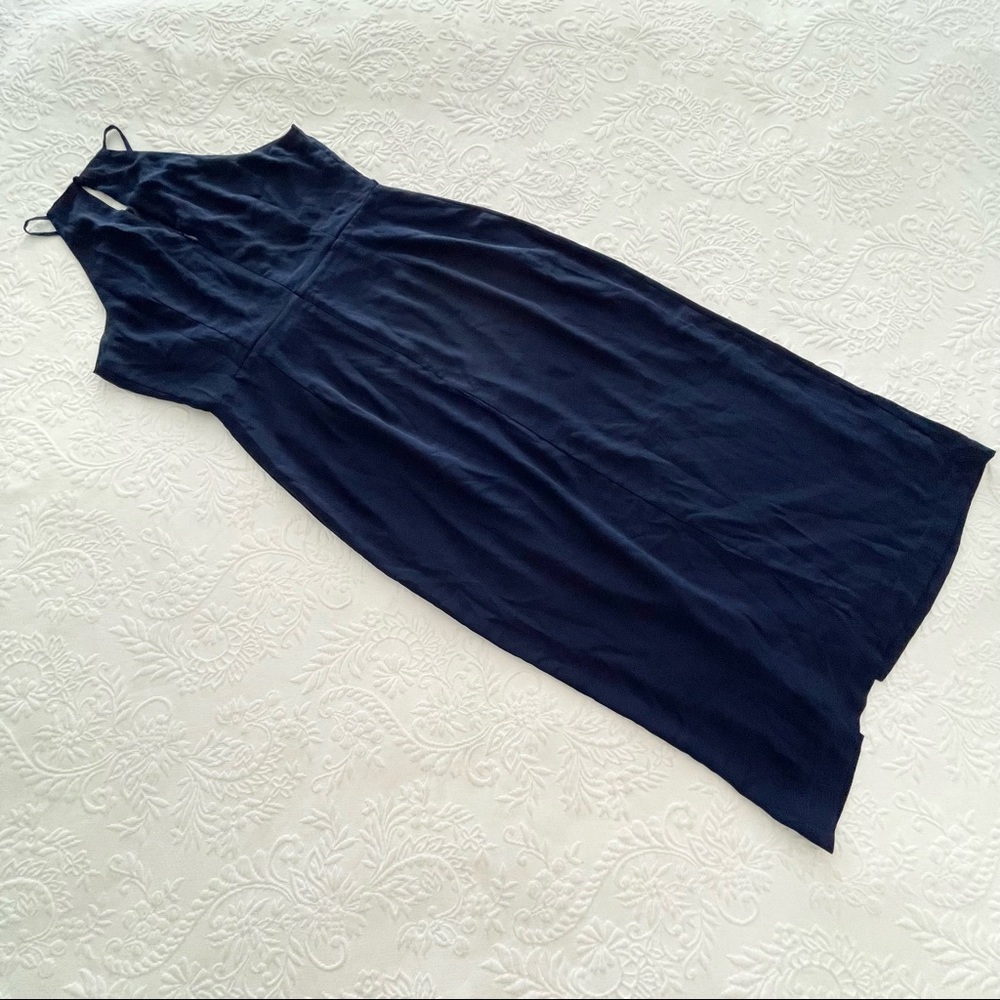 NWOT Lulus Dreamy Date Night Navy Blue Sleeveless Midi Dress Medium - Picture 8 of 13